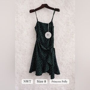 NWT Princess Polly Caesura Mini Dress Teal size US 8